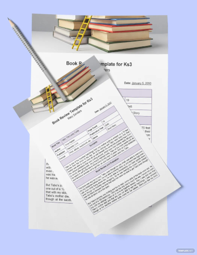 book review template ks3