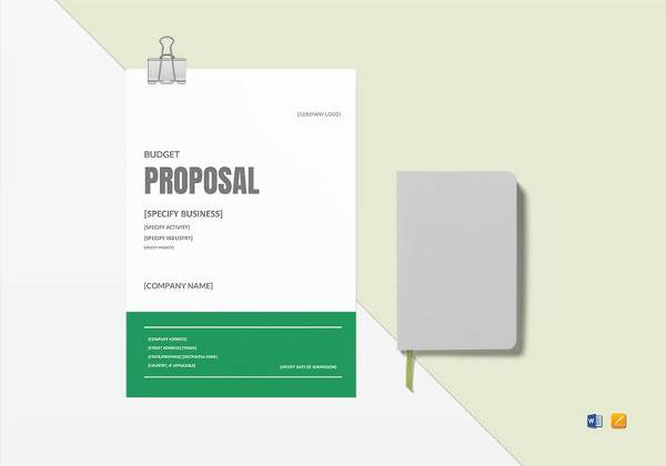 budget proposal template to print