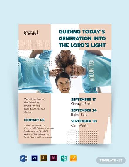 church fundraiser flyer template1