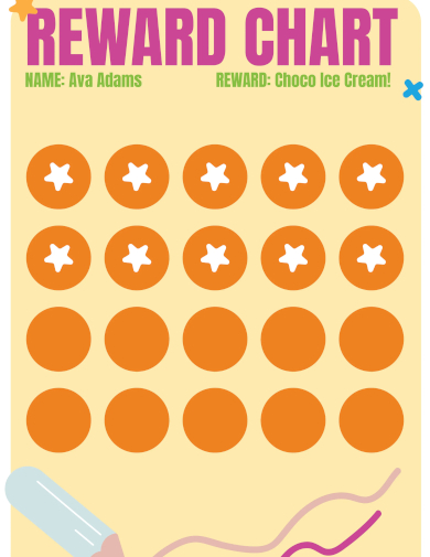colorful sticker chart for kids