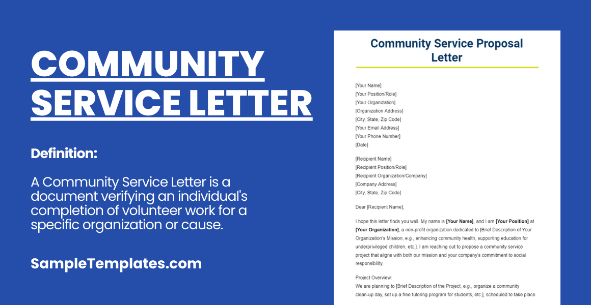 community service letter