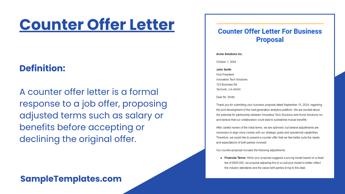 Counter Offer Letter