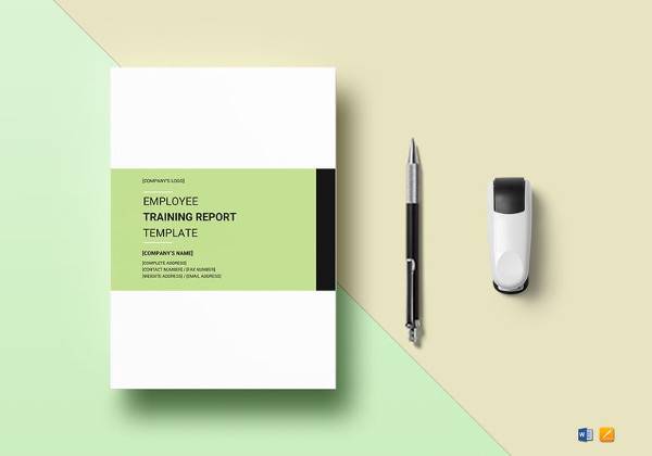 employee training report template to print