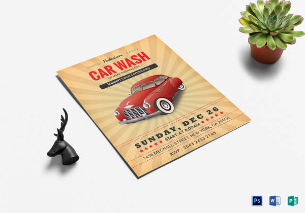 fundraiser car wash flyer template in publisher