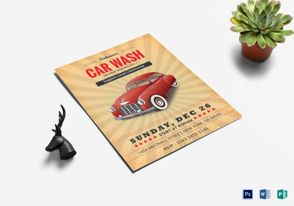 fundraiser car wash flyer template