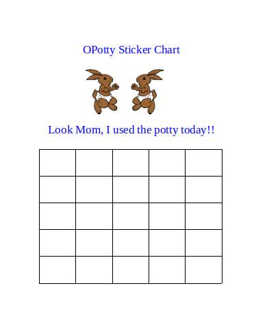 general potty sticker chart