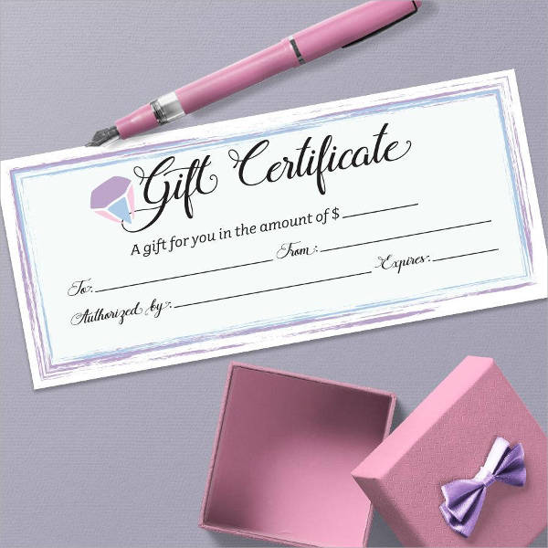 gift certificate template example