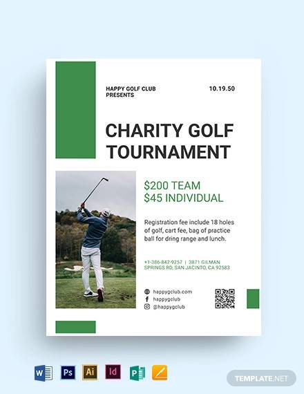 golf fundraiser flyer template