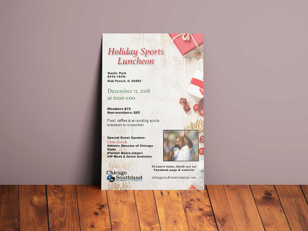 holiday luncheon flyer