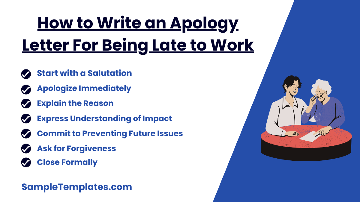 how to write an apology letter for being late to work