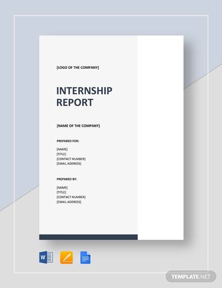 FREE 17 Sample Internship Report Templates In PDF MS Word