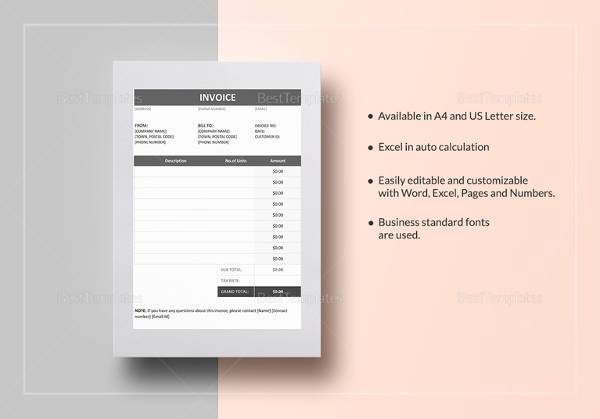 Sample HVAC Invoice Template 13 Download Documents In