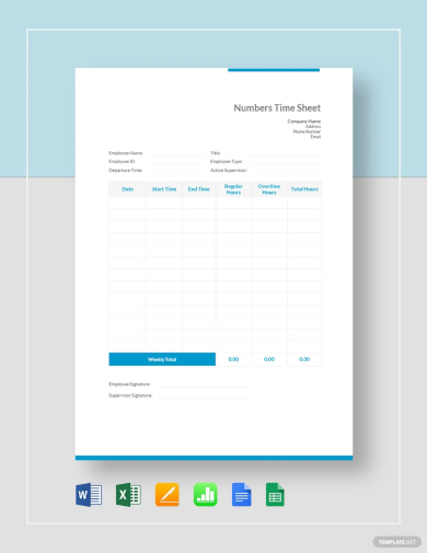 numbers time sheet template