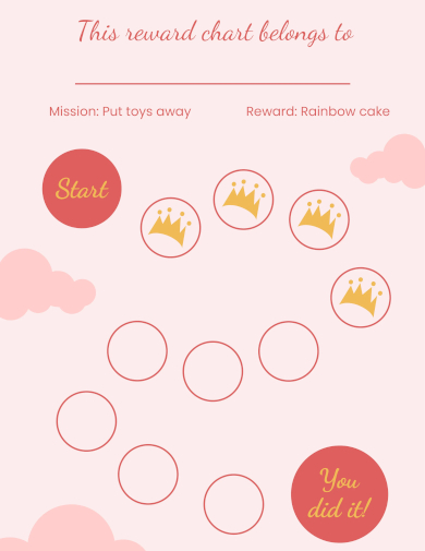 princess sticker reward chart