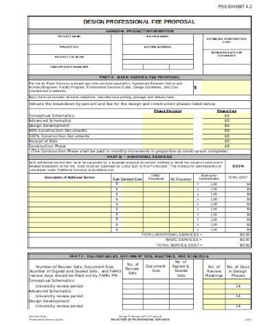 professional fee proposal