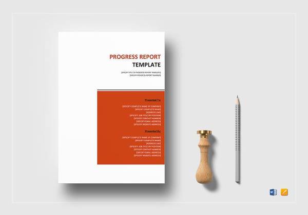 progress report template in word
