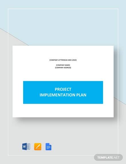 software implementation plan template