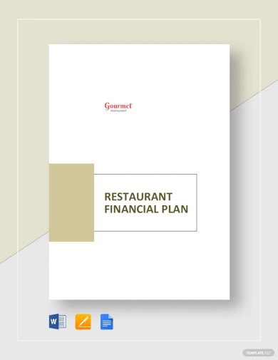 restaurant financial plan template