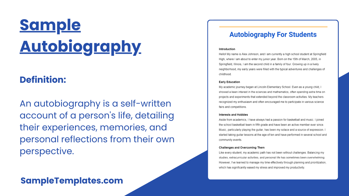 Autobiography Example Tes Autobiography Example Tes
