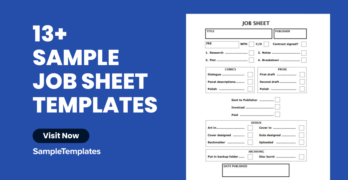 sample job sheet templates