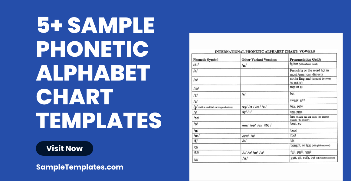 sample phonetic alphabet chart templates