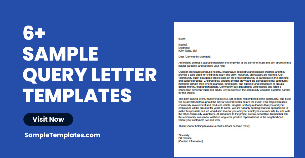 sample query letter template