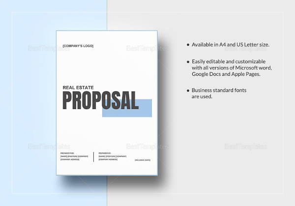 sample real estate proposal template