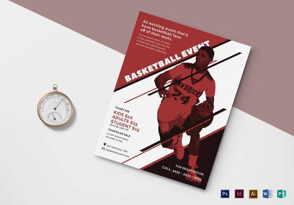 simple basketball event flyer template1