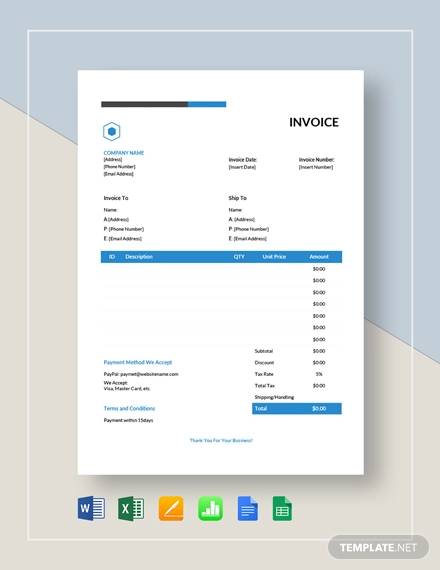 simple estimate invoice template