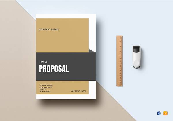 simple proposal word template to print