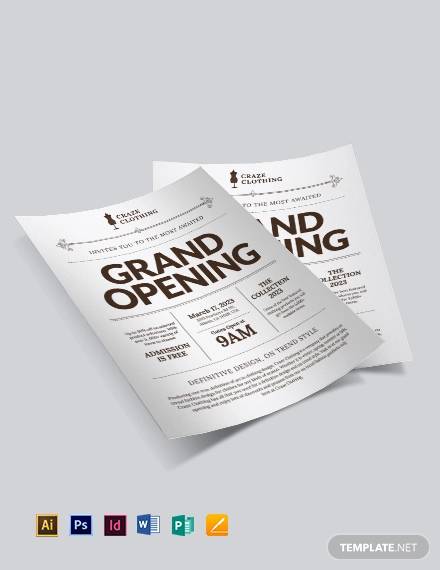 store opening flyer template