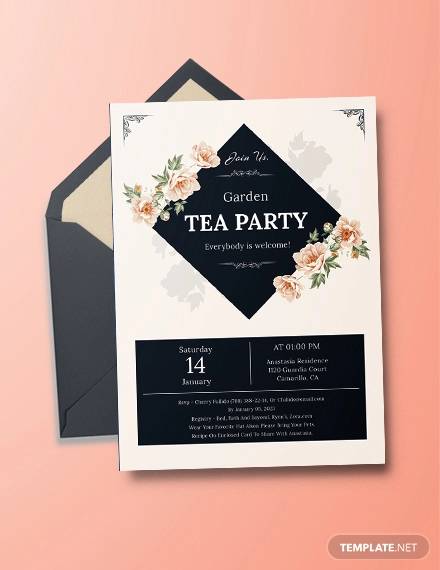 Free 21 Sample Tea Party Invitation Templates In Ms Word Psd Ai Apple Pages Publisher 0081