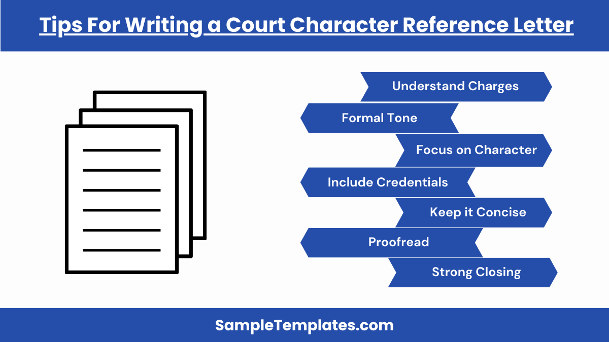 tips for writing a court character reference letter