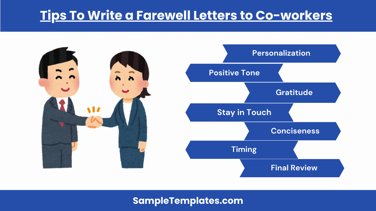 tips to write a farewell letters to co workers