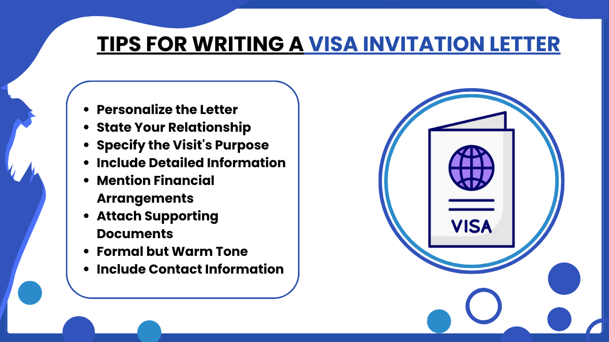 tips for writing a visa invitation letter