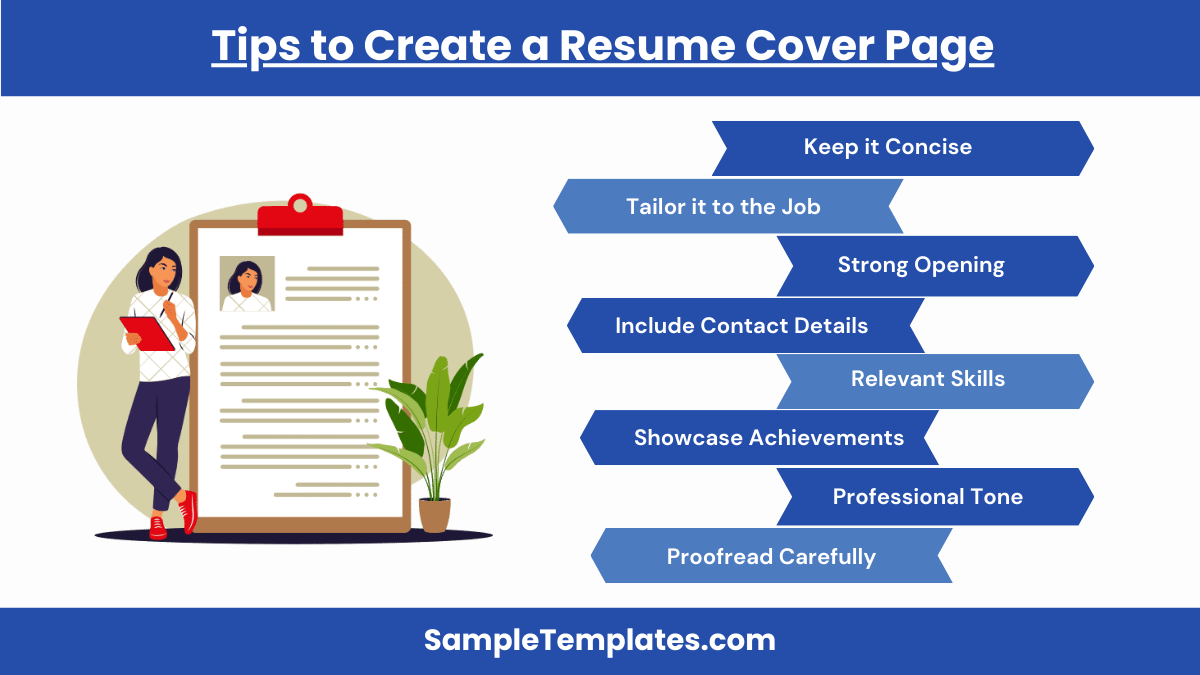 tips to create a resume cover page