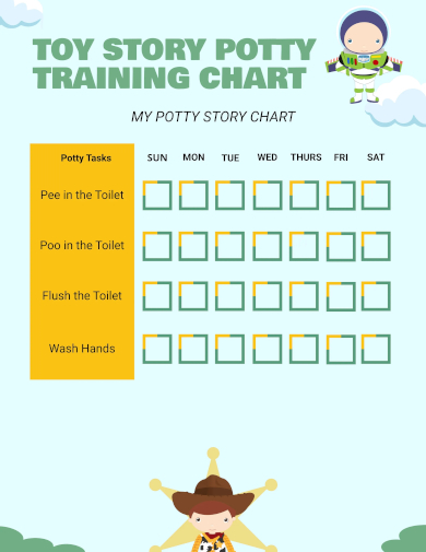 toy story potty training chart