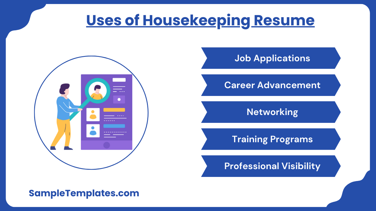 uses of housekeeping resume