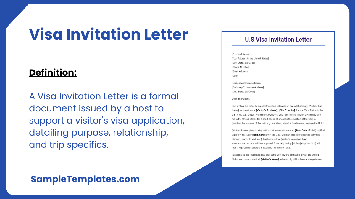 Visa Invitation Letters