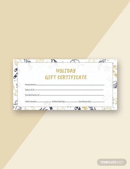 free holiday gift certificate 
