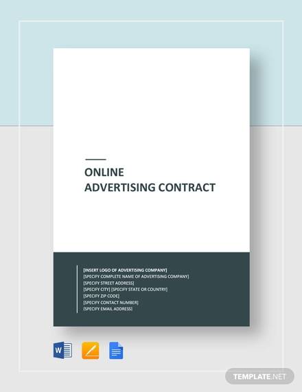 online advertising contract
