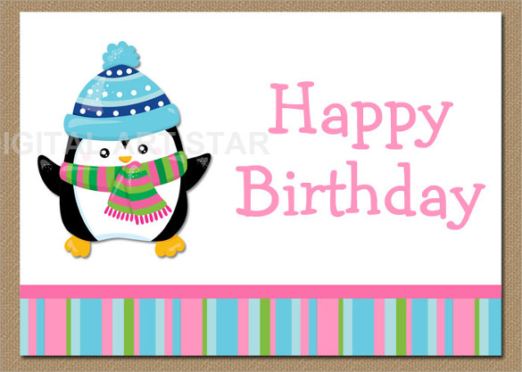 printable penguin birthday inviataion
