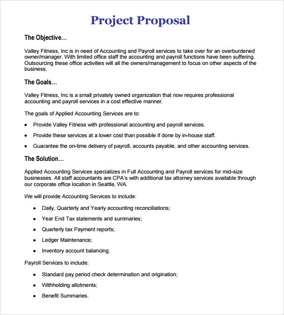 11+ Work Proposal Samples  Sample Templates