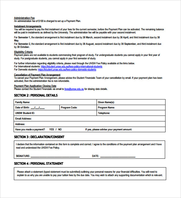 template contract html form Sample Plan Sample 11 Download  Templates to Payment