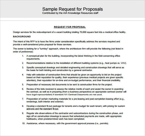 sample contractor proposal template