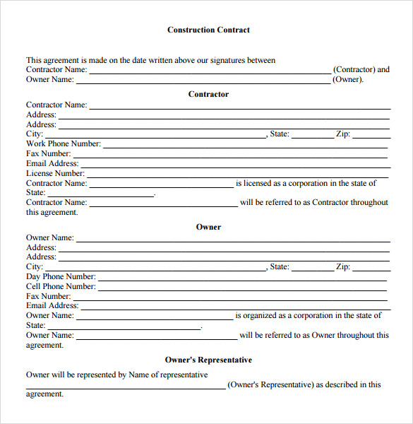 Contractor Proposals Templates 6328