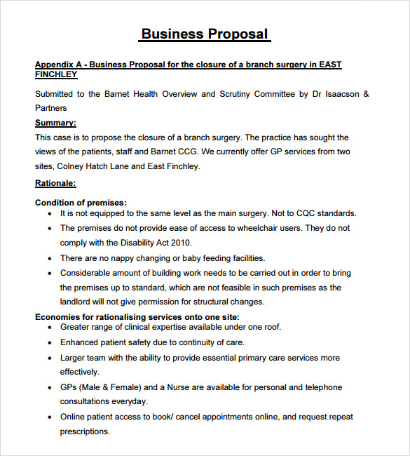 Business Proposal Template Pdf Free CAK ONE