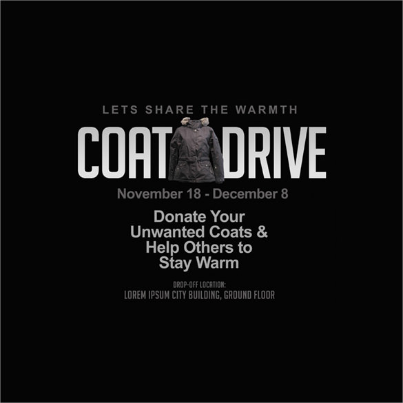 coat drive flyer templates