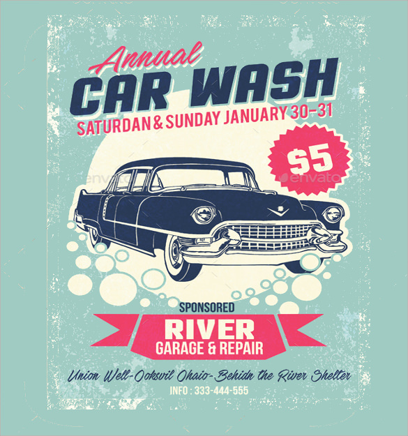 car wash retro style