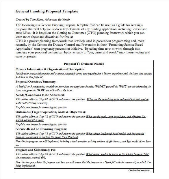 8 Funding Proposal Templates To Download For Free Sample Templates